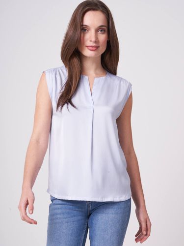 Slit neck sleeveless silk top - REPEAT cashmere - Modalova