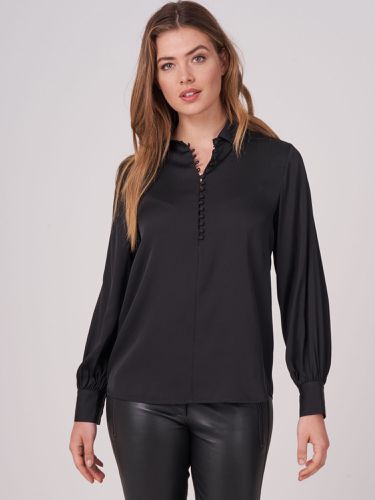 Silk shirt with button loop closure - REPEAT cashmere - Modalova