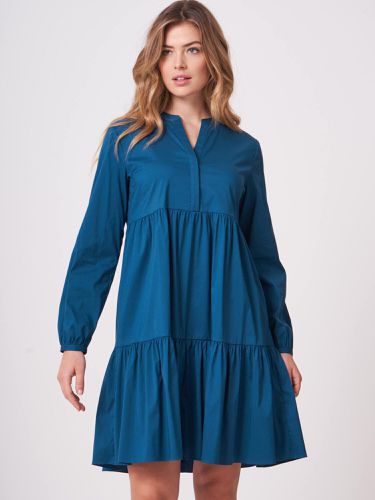 Soft stretch cotton tiered dress - REPEAT cashmere - Modalova