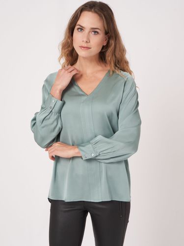 Silk A-line blouse - REPEAT cashmere - Modalova
