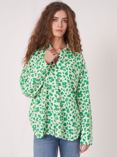 Floral print shirt with chest pockets - REPEAT cashmere - Modalova