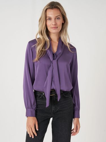 Tie neck silk blouse - REPEAT cashmere - Modalova