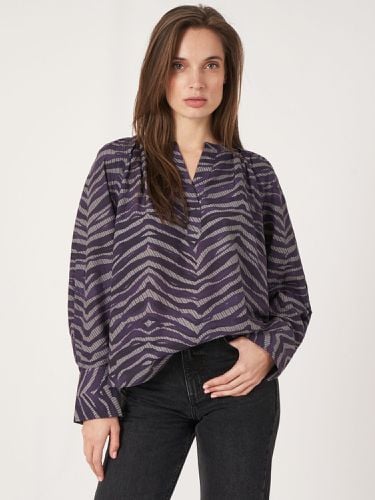 Zebra print cotton silk blend blouse - REPEAT cashmere - Modalova