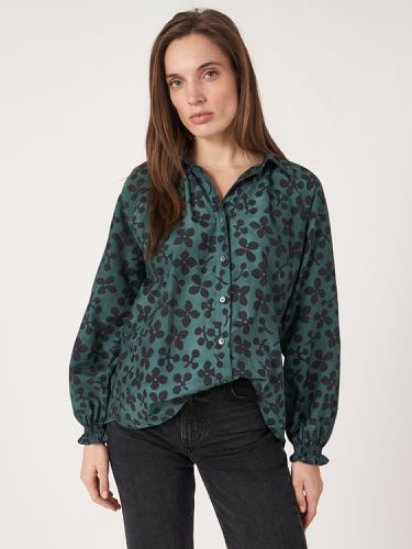 Floral print cotton silk blend blouse - REPEAT cashmere - Modalova