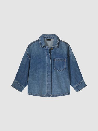 Boxy denim shirt jacket - REPEAT cashmere - Modalova