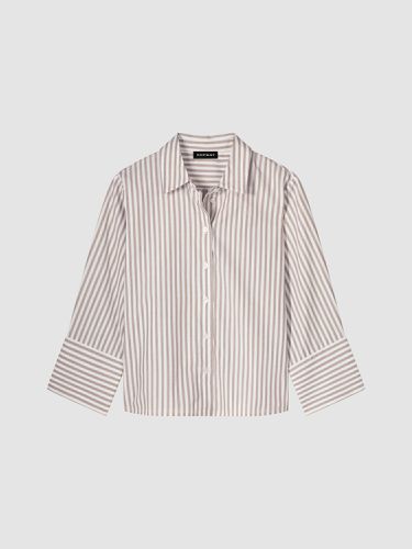 Loose fit striped shirt blouse - REPEAT cashmere - Modalova