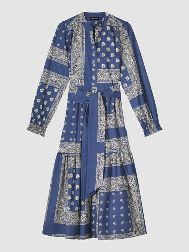 Bandana print dress with belt - REPEAT cashmere - Modalova