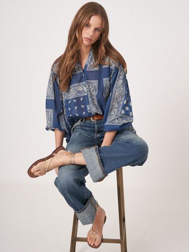Bandana print blouse - REPEAT cashmere - Modalova