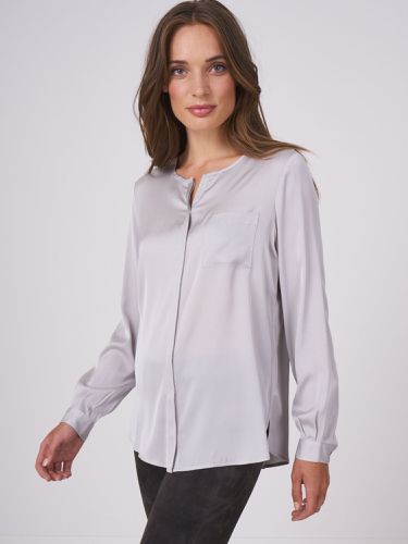 Split neck silk blouse - REPEAT cashmere - Modalova