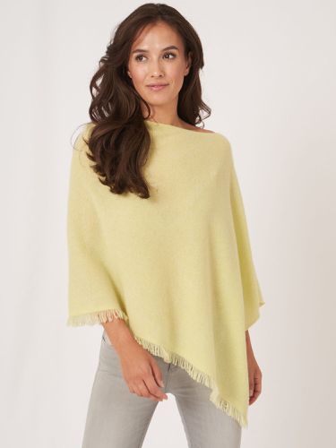 Fine knit organic cashmere poncho with fringes - REPEAT cashmere - Modalova