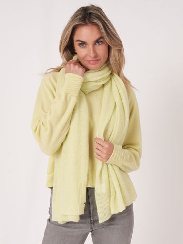 Loose knit organic cashmere scarf with rib details - REPEAT cashmere - Modalova