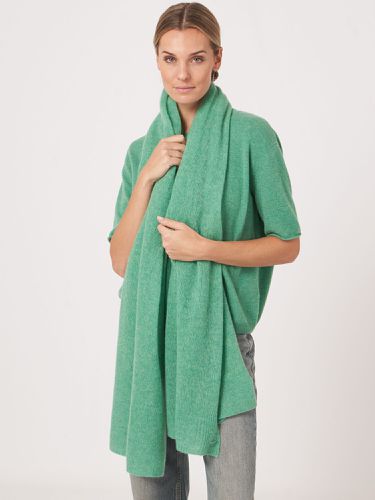 Loose knit organic cashmere scarf with rib details - REPEAT cashmere - Modalova