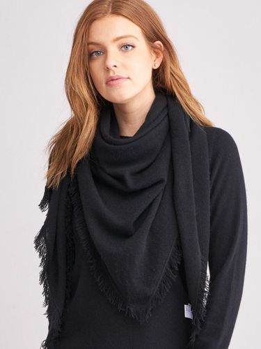 Triangular cashmere scarf with fringes - REPEAT cashmere - Modalova