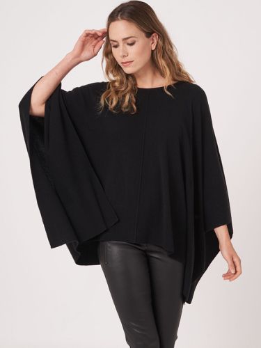 Cashmere blend straight knitted poncho - REPEAT cashmere - Modalova