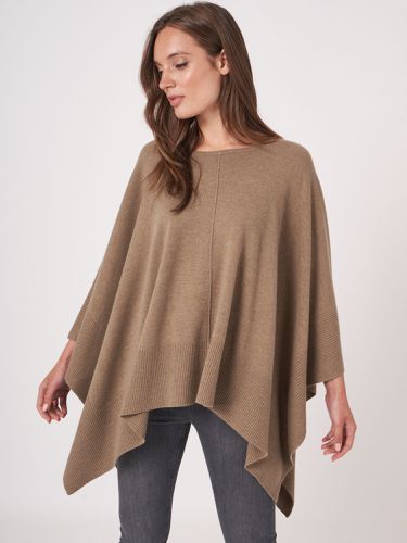 Cashmere blend straight knitted poncho - REPEAT cashmere - Modalova
