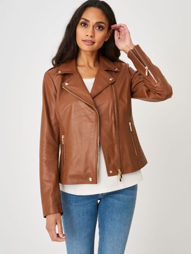 Leather biker jacket - REPEAT cashmere - Modalova