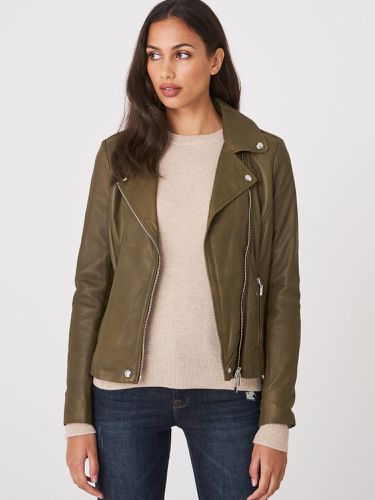 Leather biker jacket - REPEAT cashmere - Modalova