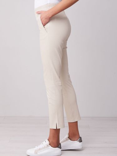 Leather stretch pants with slit - REPEAT cashmere - Modalova