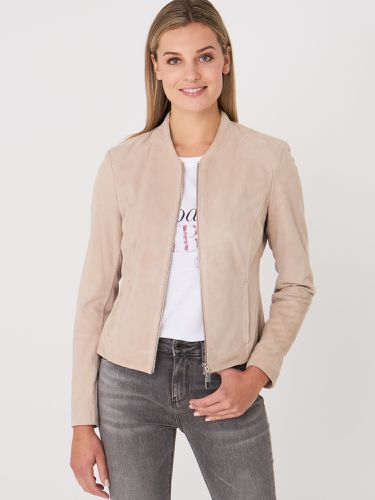 Cropped suede leather jacket - REPEAT cashmere - Modalova