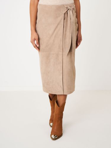 Leather wrap front skirt - REPEAT cashmere - Modalova