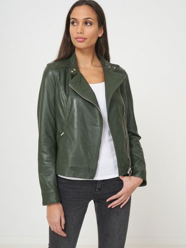 Fitted leather biker jacket - REPEAT cashmere - Modalova