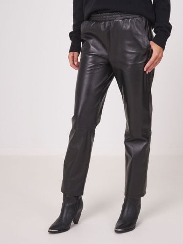 Loose fit leather trousers - REPEAT cashmere - Modalova