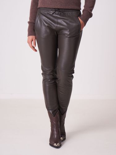 Soft leather pants with elastic waist - REPEAT cashmere - Modalova