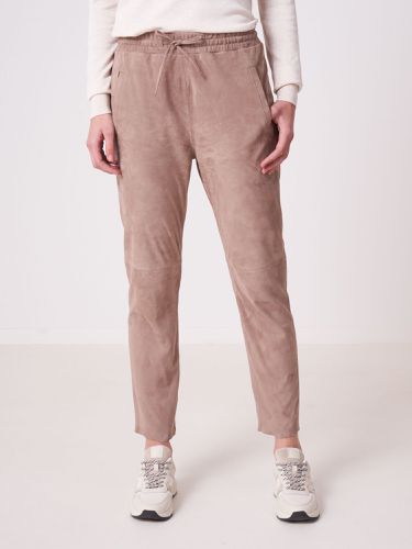 Suede leather pants with elastic waist - REPEAT cashmere - Modalova