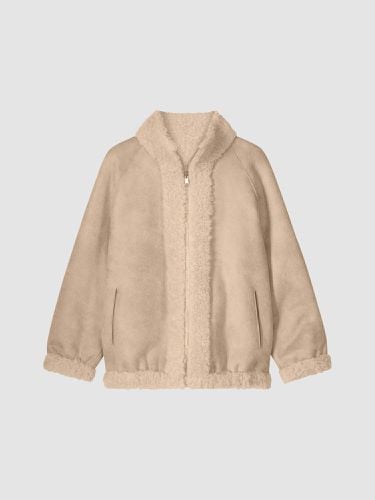 Reversible teddy wool jacket with two way zip - REPEAT cashmere - Modalova