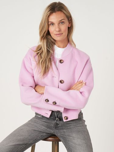 Cropped wool blend jacket - REPEAT cashmere - Modalova