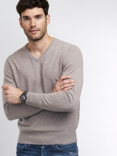 Men's cashmere V-neck sweater - REPEAT cashmere - Modalova