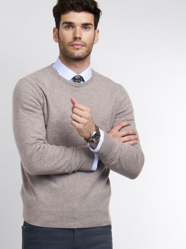 Men's cashmere round neck sweater - REPEAT cashmere - Modalova
