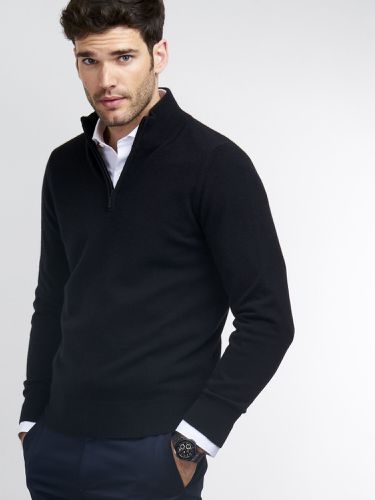 Men's cashmere half-zip sweater - REPEAT cashmere - Modalova