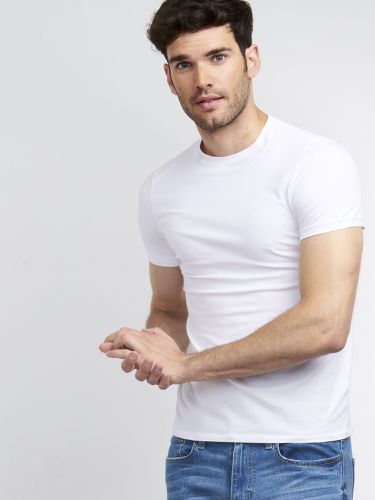 Basic men's round neck T-Shirt - REPEAT cashmere - Modalova