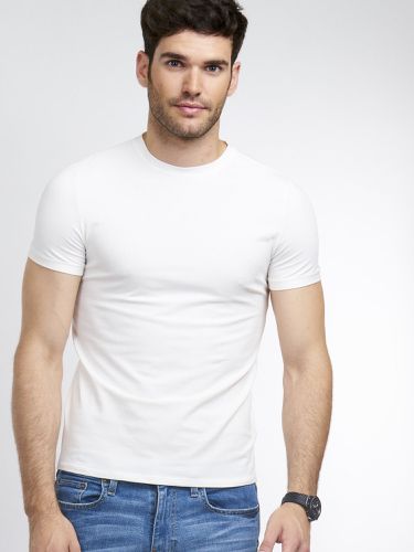 Basic men's round neck T-Shirt - REPEAT cashmere - Modalova