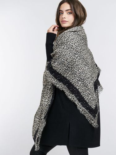 Square leopard print scarf - REPEAT cashmere - Modalova