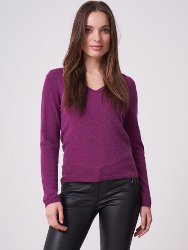 Basic fine knit organic cashmere V-neck sweater - REPEAT cashmere - Modalova