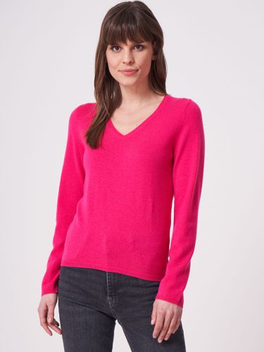 Basic fine knit organic cashmere V-neck sweater - REPEAT cashmere - Modalova