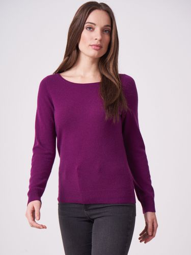 Basic fine knit organic cashmere boat neck sweater - REPEAT cashmere - Modalova