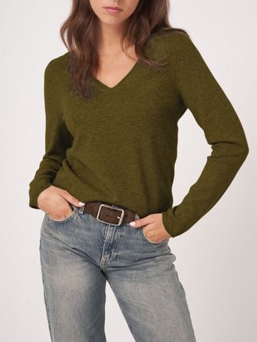 Basic cashmere blend V-neck sweater - REPEAT cashmere - Modalova