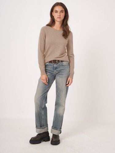 Basic cashmere blend boatneck sweater - REPEAT cashmere - Modalova