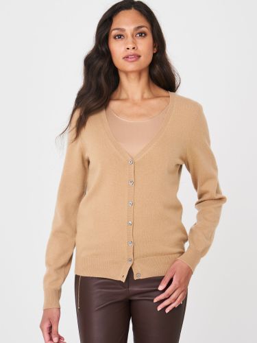 Basic pure cashmere cardigan with V-neck - REPEAT cashmere - Modalova