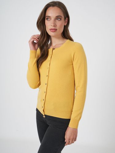 Basic pure cashmere cardigan with round neck - REPEAT cashmere - Modalova