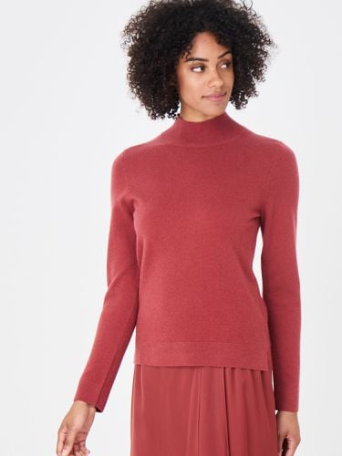 High neck cashmere sweater with slit sleeves - REPEAT cashmere - Modalova