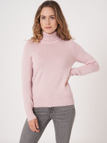 Chunky knit merino wool turtleneck - REPEAT cashmere - Modalova