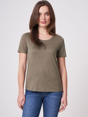 Women's basic T-Shirt - REPEAT cashmere - Modalova