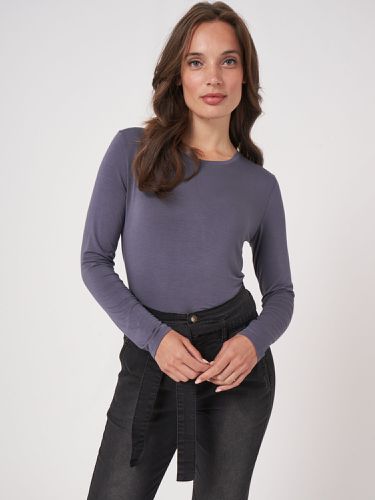 Basic women's long-sleeved top - REPEAT cashmere - Modalova