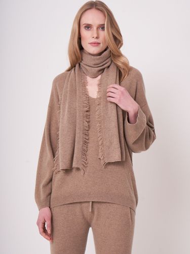 Fringed pure cashmere scarf - REPEAT cashmere - Modalova