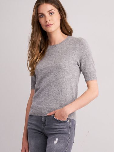 Basic short sleeve organic cashmere sweater - REPEAT cashmere - Modalova