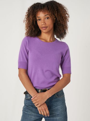 Basic short sleeve organic cashmere sweater - REPEAT cashmere - Modalova